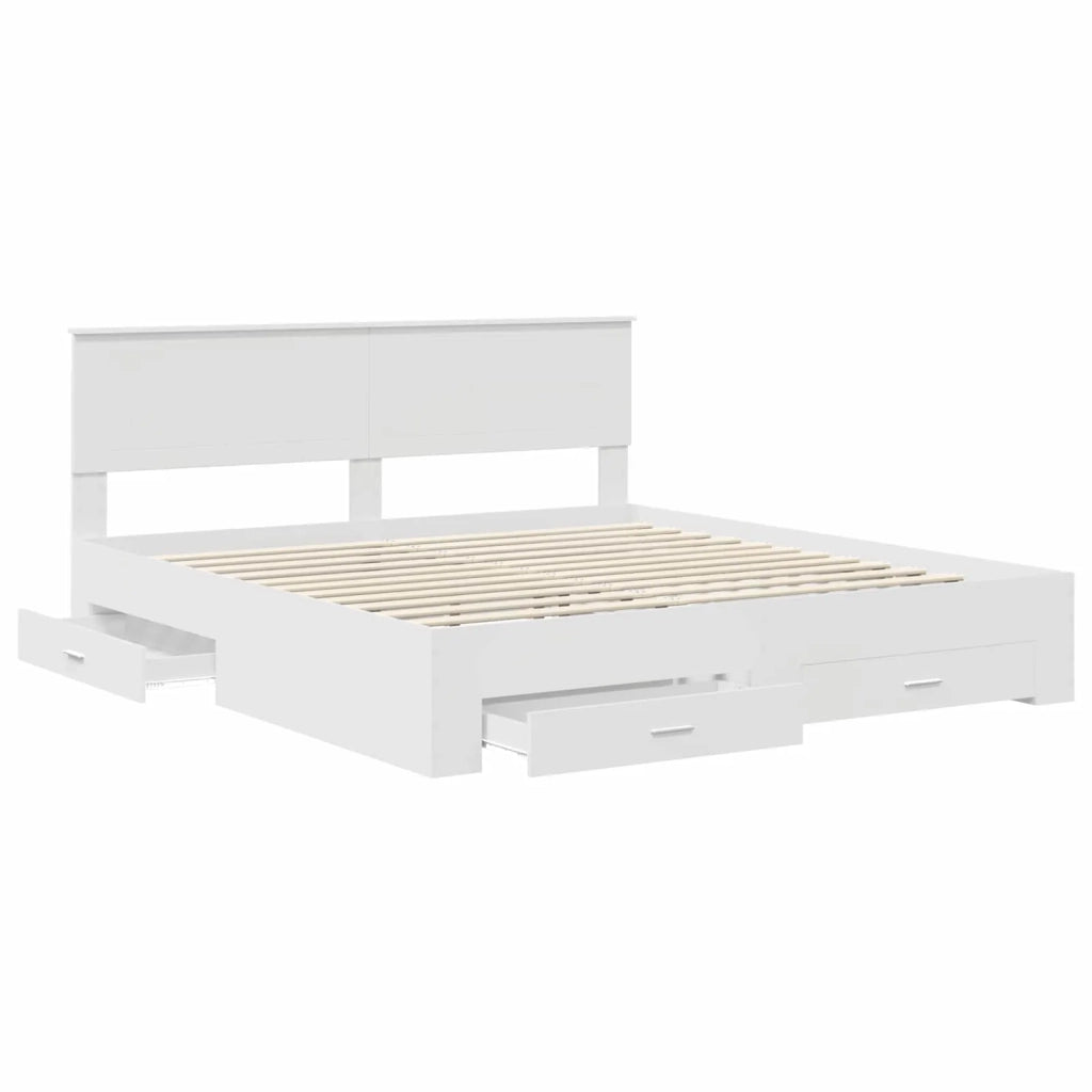 Struttura del letto Bianco 180 x 200 cm Legno multistrato 3410861