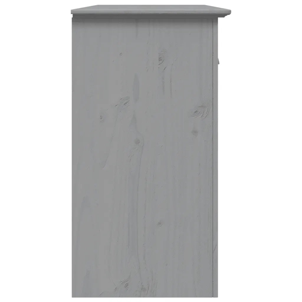 Credenza | Madia | Buffet da pranzo | Armadio da pranzo BODO 115,5x44x80 cm in Legno Massello di Pino Grigio