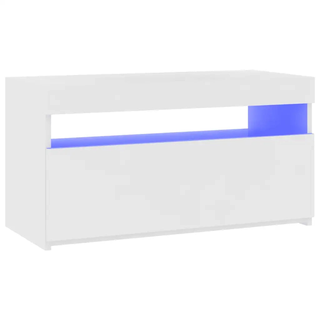 Mobile Porta TV con Luci LED Bianco Lucido 75x35x40 cm cod mxl 12201