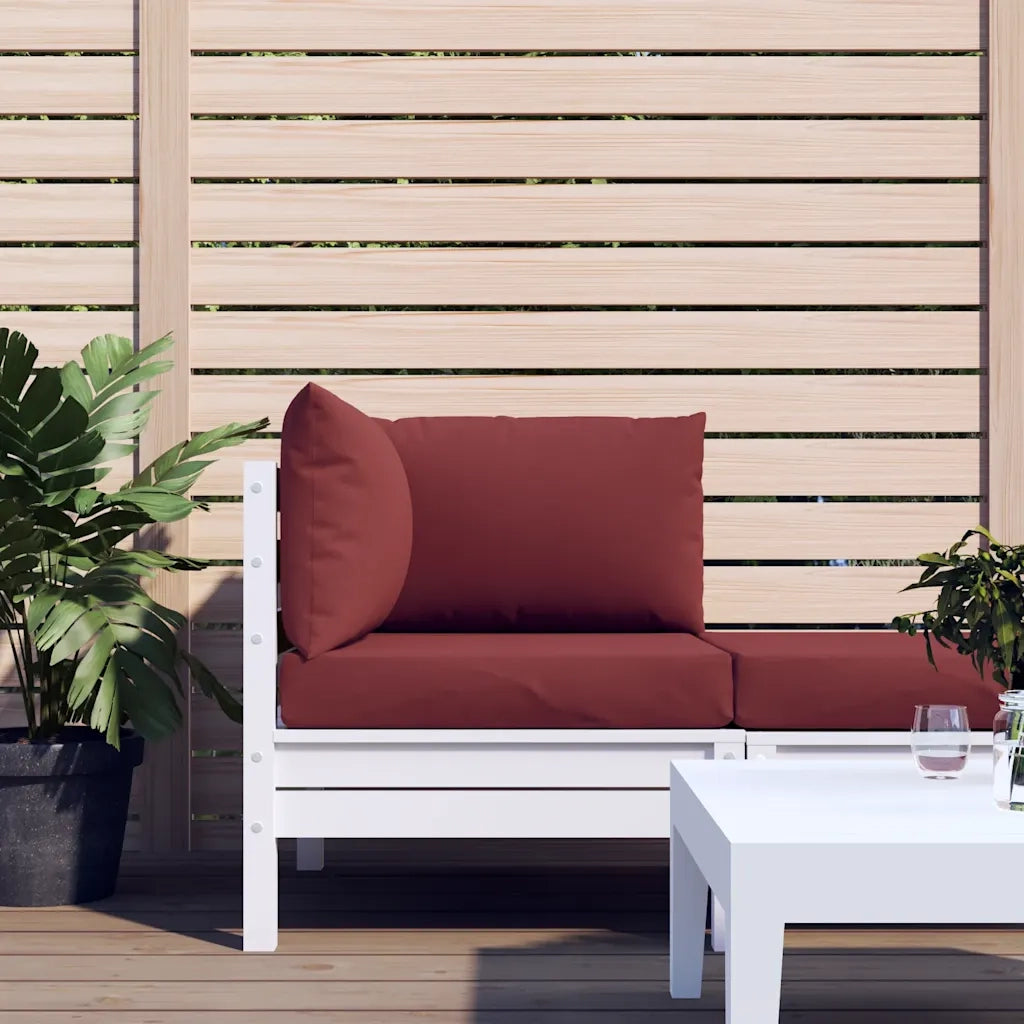Cuscini per Pallet 3 pz Rosso Vino Mélange in Tessuto 4002661