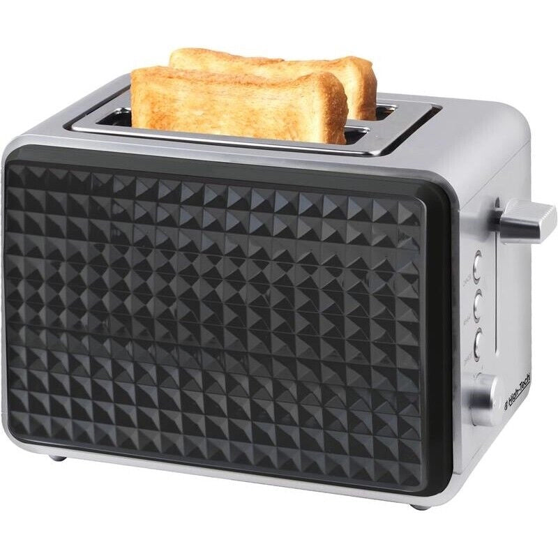 HIGH-TECH TOSTAPANE DA 750 WATT IN ACCIAIO E FINITURE NERE