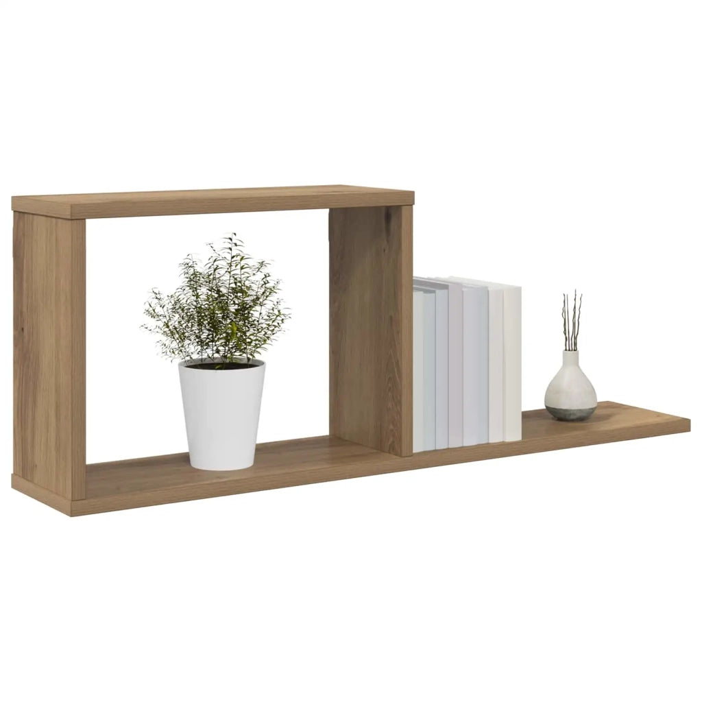 Scaffali flottanti 2 pcs Rovere Artigianale 80 x 15 x 30 cm 8012331