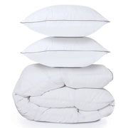 IDMarket - Piumino 220x240 CM in piuma d'oca antiacaro 500 gr + 2 cuscini