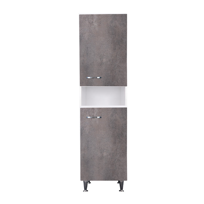 Colonna 45x50 ante corten grigio maniglie sinistra