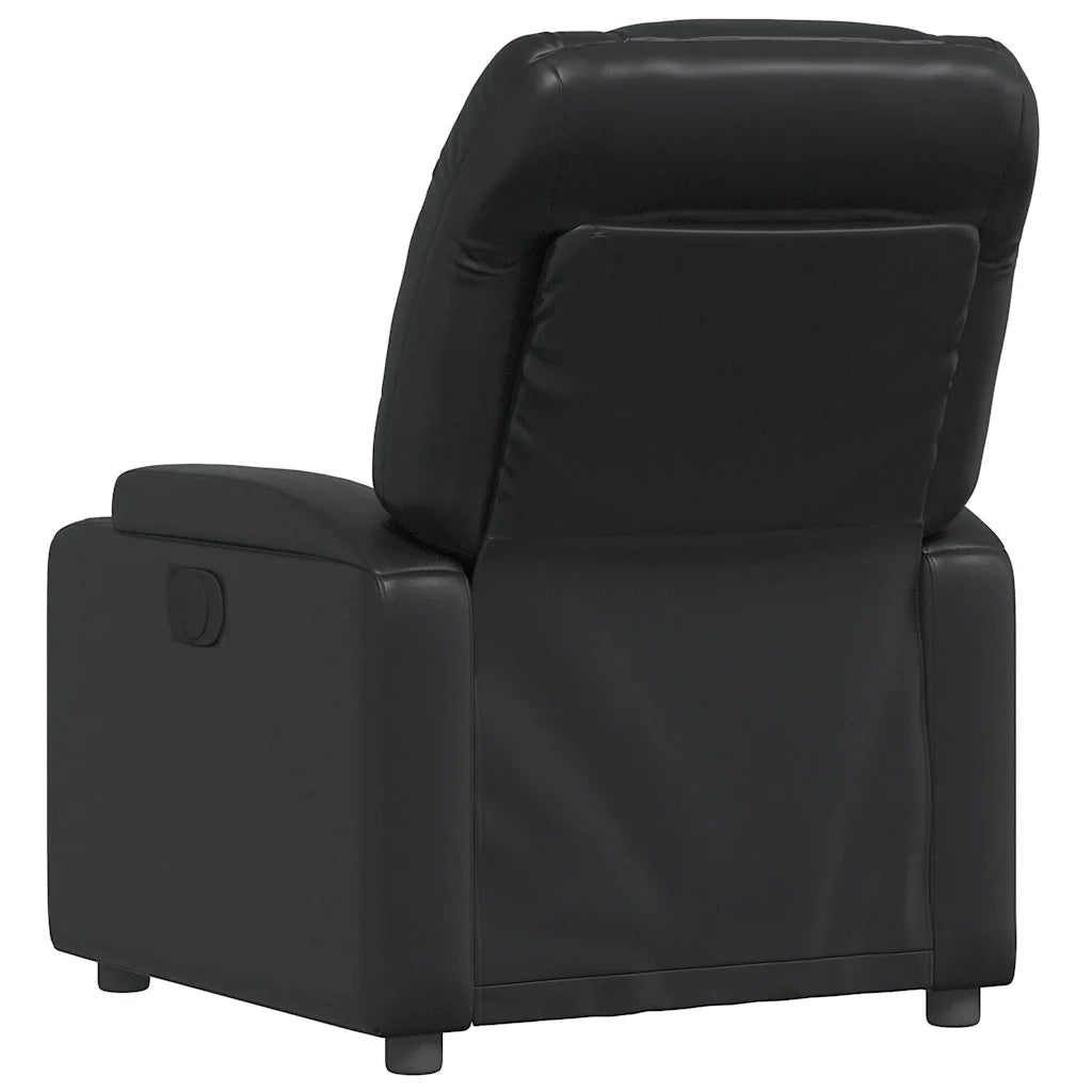Divano Sedia-Poltrona reclinabile nera in similpelle 668754