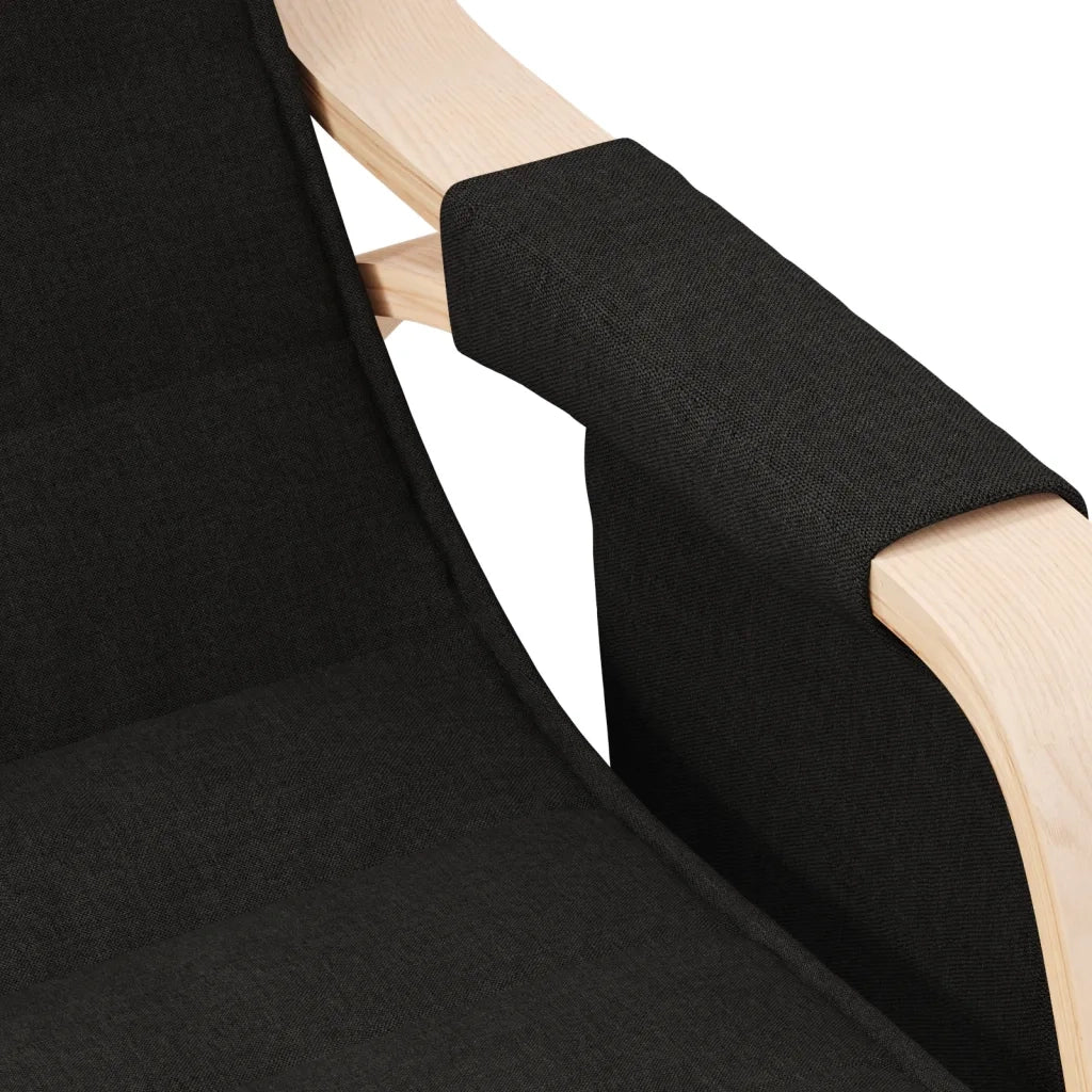 Sedia a Dondolo Nera in Tessuto CFW3098153