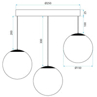 Lampada APP1815-3CPR Black