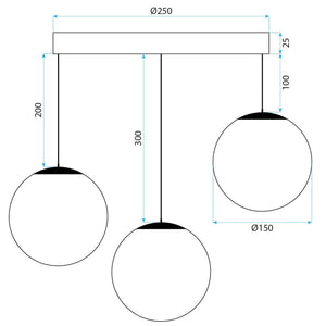 Lampada APP1815-3CPR Black