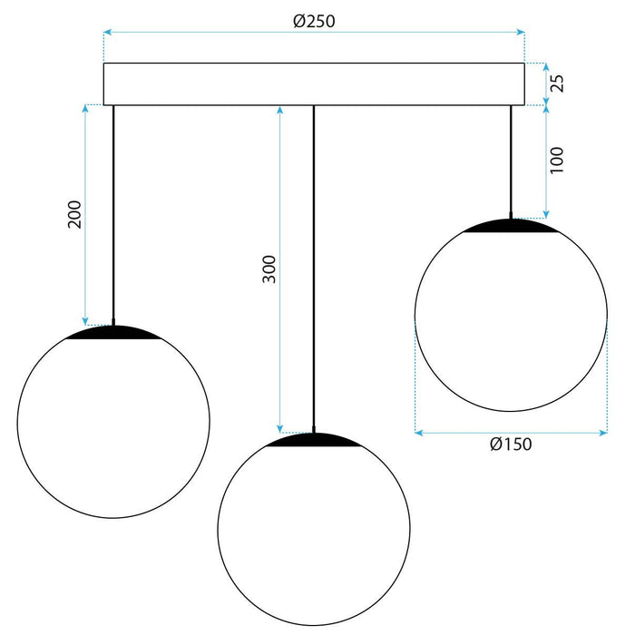 Lampada APP1815-3CPR Black