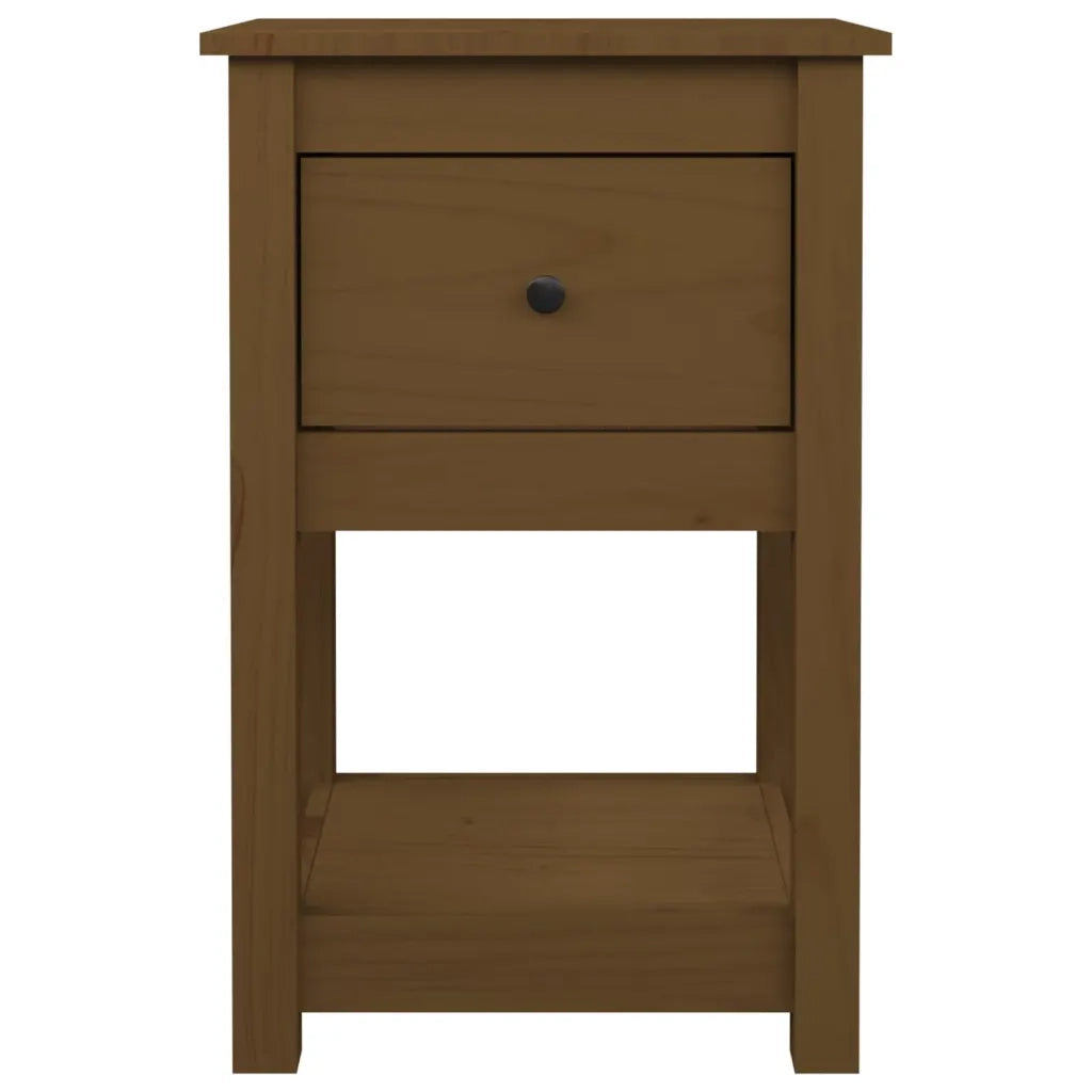 Comodini 2 pz-Set di 2 Tavolino da notte Ambra 40x35x61,5 cm in Legno Massello di Pino 712160