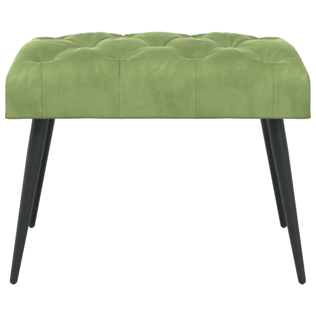 Panchina con bottoni imbottiti Verde chiaro 60 x 40 x 45 cm 42038546