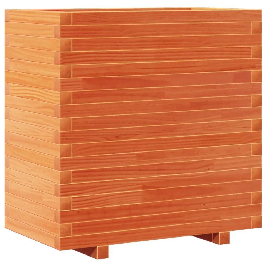Fioriera Giardino-Vaso da Esterno-Contenitore per Piante Marrone Cera 70x40x72 cm Legno Massello Pino