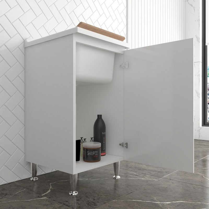 Lavatoio 45x50 bianco maniglia sinistra