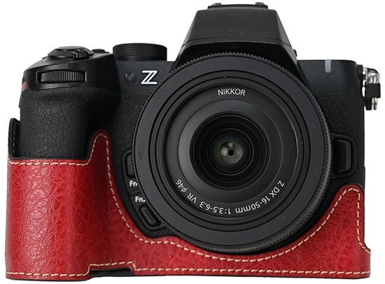 Copricamera protettiva per Nikon Z50 II spiegelloso, copertura per Nikon Z50II con interna in microfibra morbida, funzione copertura camera con foro 1/4 "-20 retro PU-RD