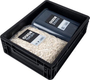 Elevatore di WC per toilette separata 40 x 30 x 12 cm set con assorbente in canapa shake Eurobox - Accessorio ideale per toilette da campeggio - elevatore di WC fino a 38 cm