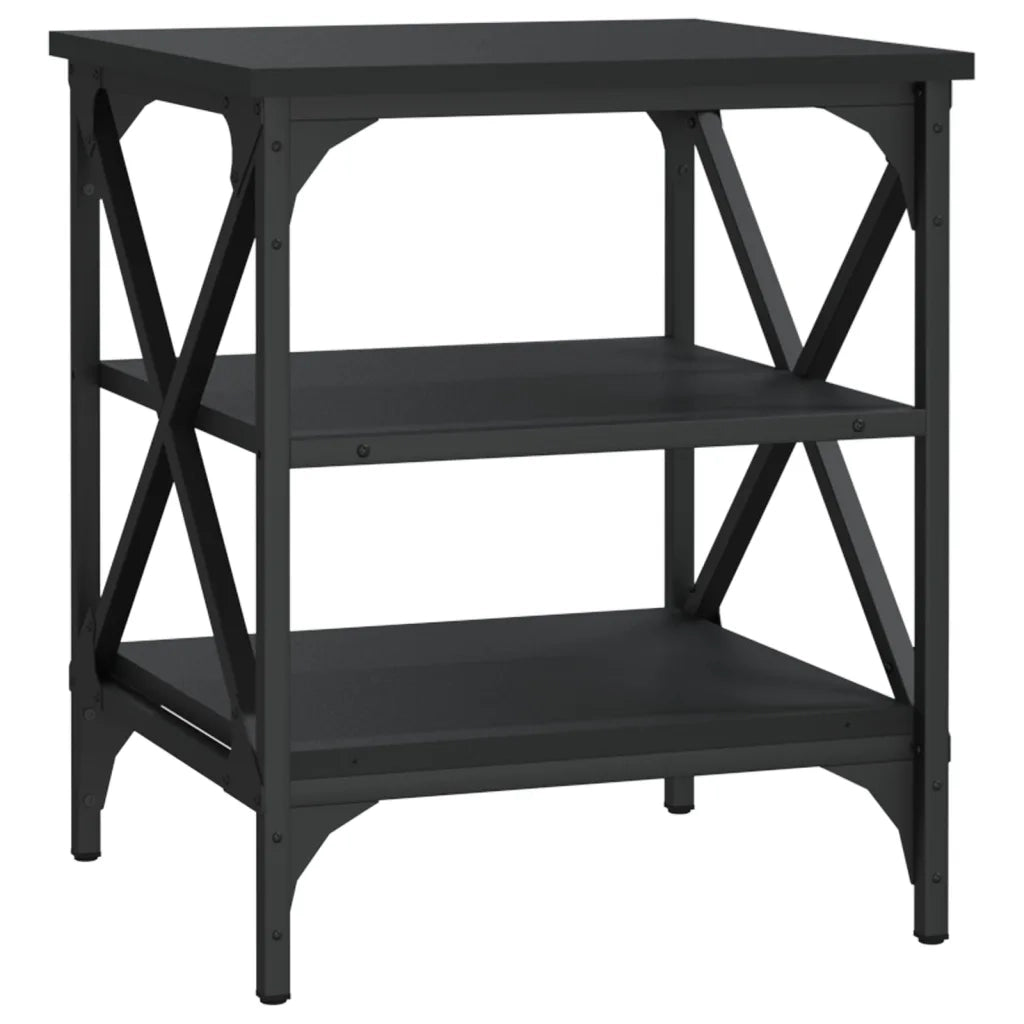 Tavolini 2 pz Neri 40x42x50 cm in Legno Multistrato 825773