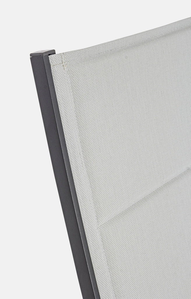 Lettino Prendisole da Giardino 61x192x105 cm con Ruote in Alluminio Antracite