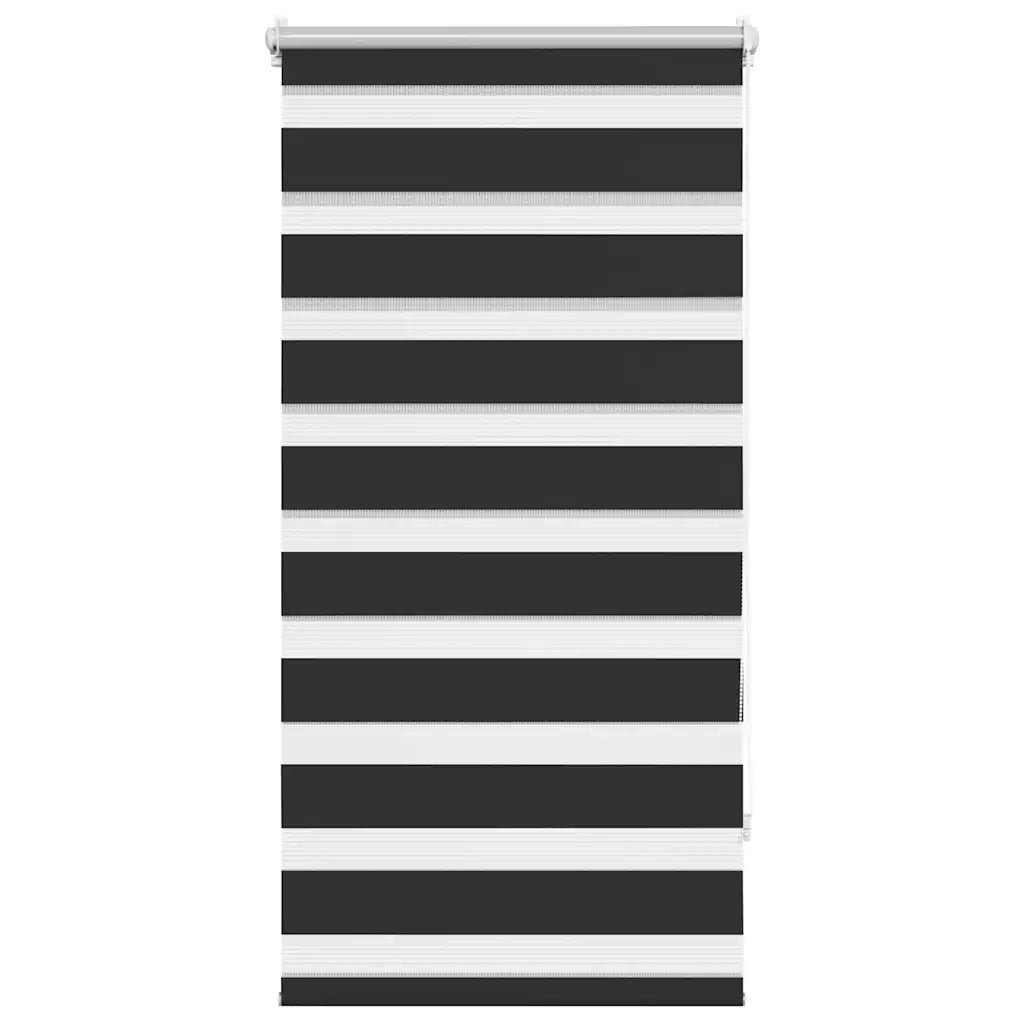 Tenda a rullo | Tenda avvolgibile zebra 80,9x150 cm Tessuto Larghezza 76,7 cm nero