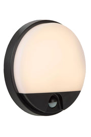 Applique esterna con sensore movimento LED 10W nera Lucide HUPS