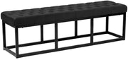 Panca Polson Velluto Nero 150 cm 2