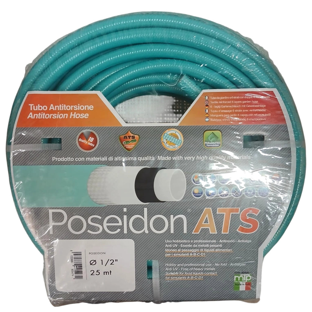 TUBO POSEIDON BIANCO/CELESTE 1/2" 15M