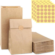 100 confezioni di sacchetti di carta biodegradabili piccoli marroni - Ideali per regali, artigianato, biscotti, cioccolato, sandwich - Sacchetto di carta per feste di compleanno