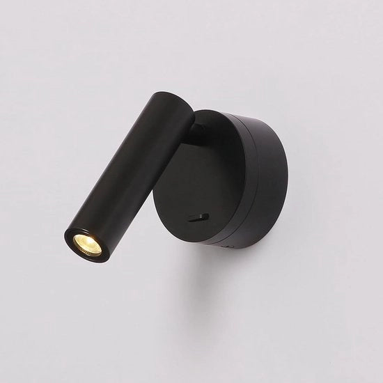 Lampada da Parete LED con Interruttore - 3W Regolabile Calda Bianca - 320° Rotativa Lampada da Lettura per Camera da Letto e Salotto