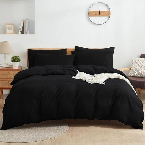 Dekbedovertrek 100% katoen 220x240 cm - ademend - set di coperte con 2 cuscini 80x80 cm - chiusura a rittensluiting