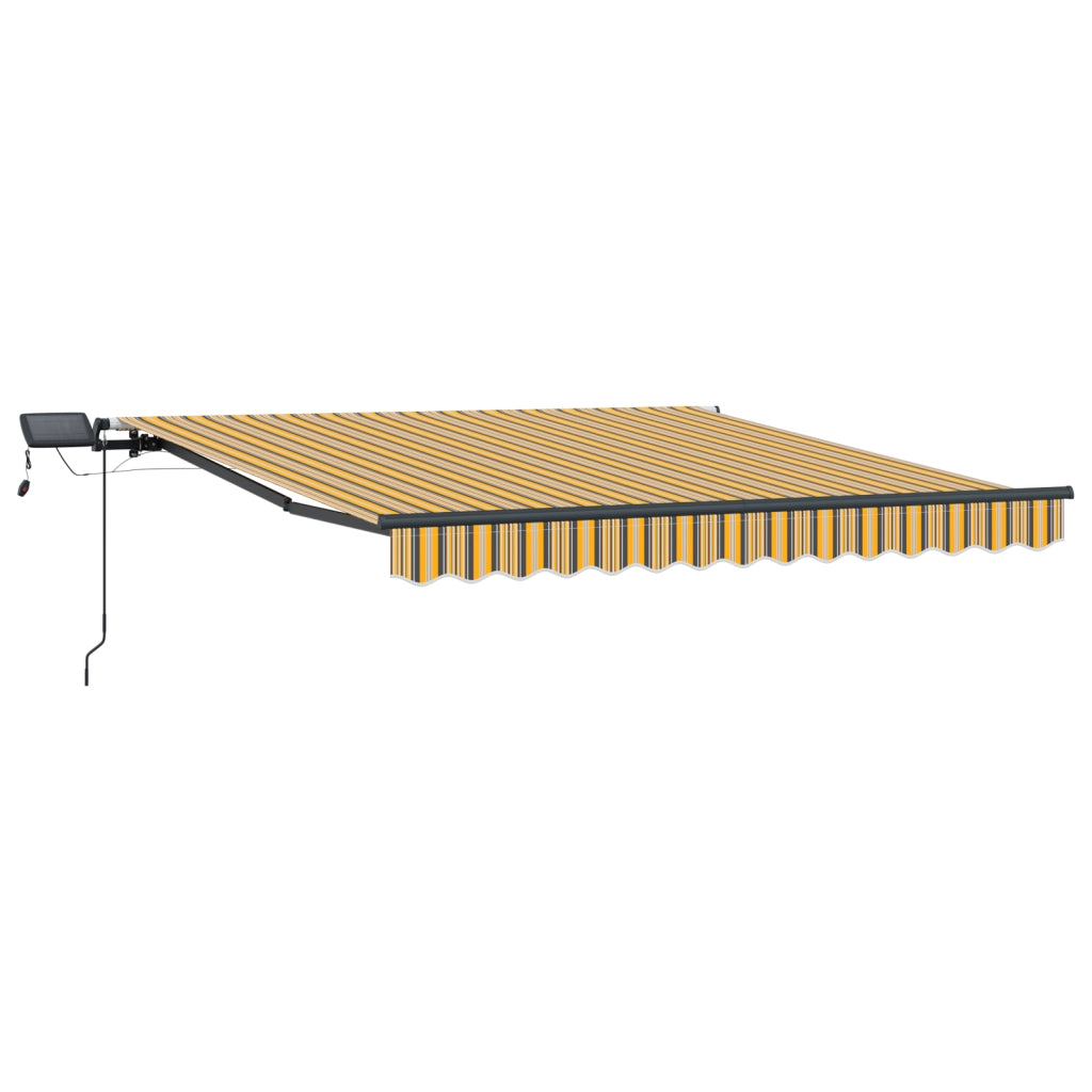 Tenda Retrattile Manuale con Strisce Multicolore LED 300x250 cm