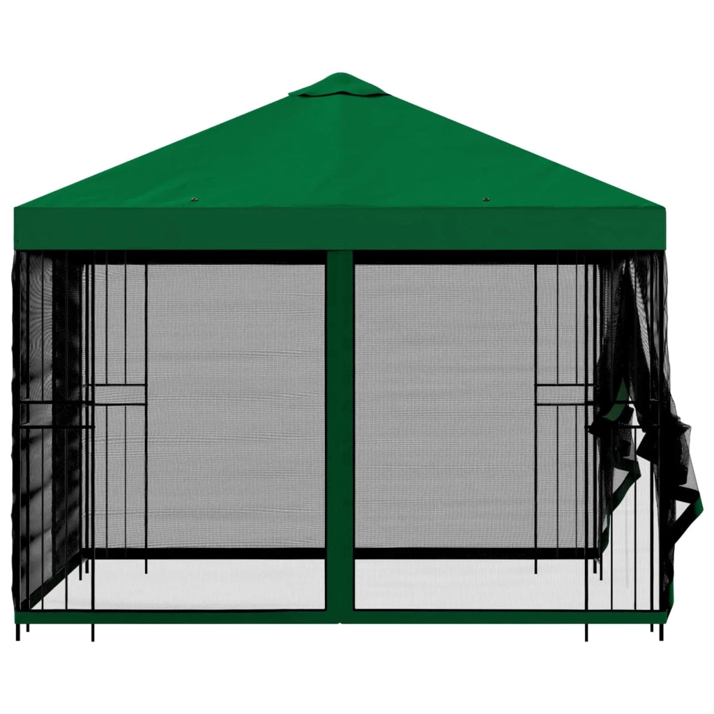 Gazebo da giardino con pareti laterali 3 x 3 m Verde