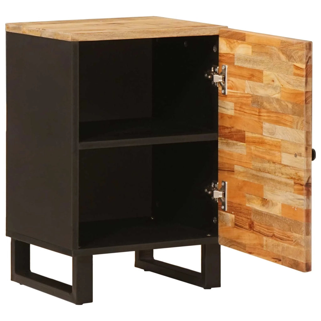 Mobiletto da bagno rettangolare moderno funzionale ed elegante 38 x 33 x 58 cm in legno di mango naturale 02_0057819
