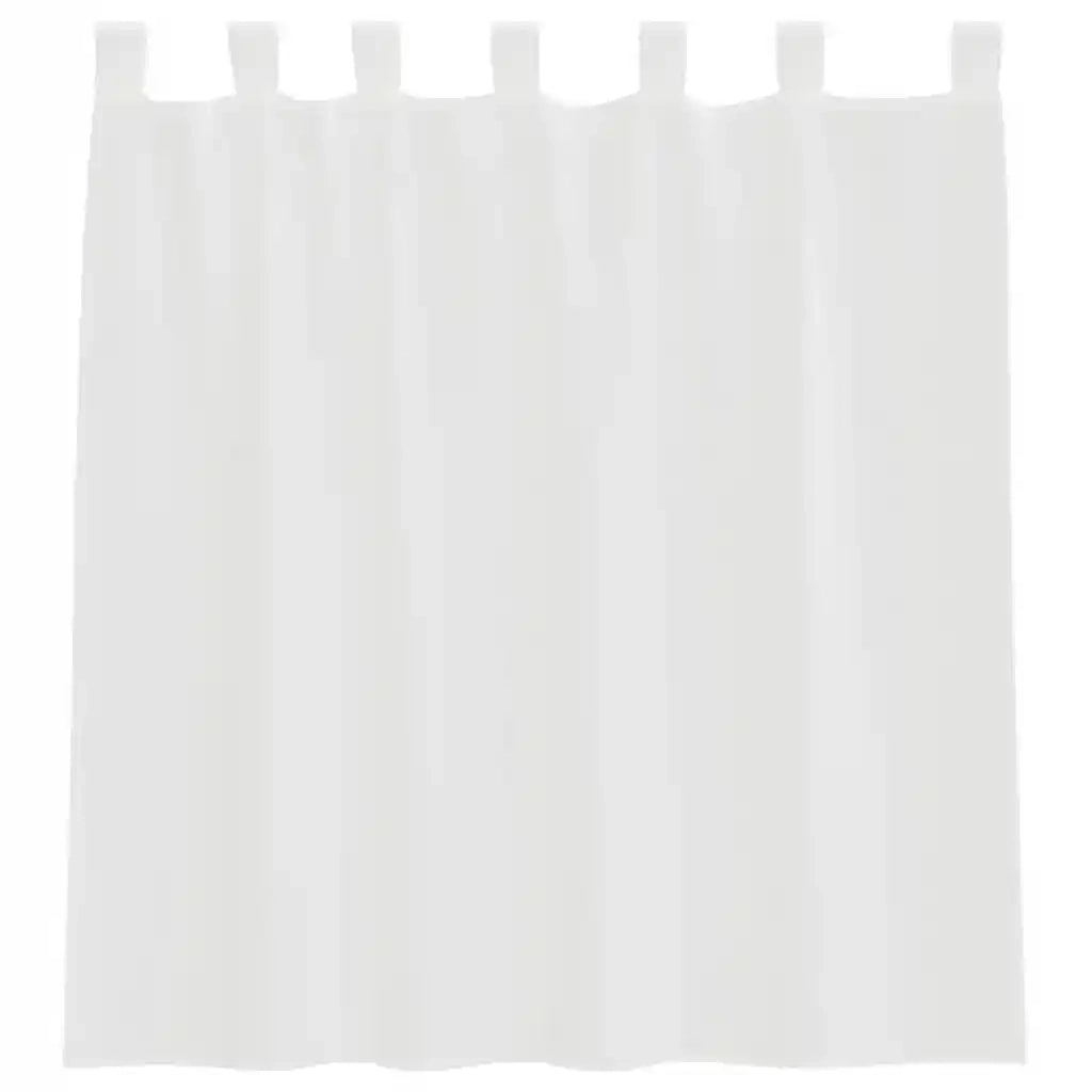Tende in Voile con Passanti 2 pz Bianco 140x140 cm