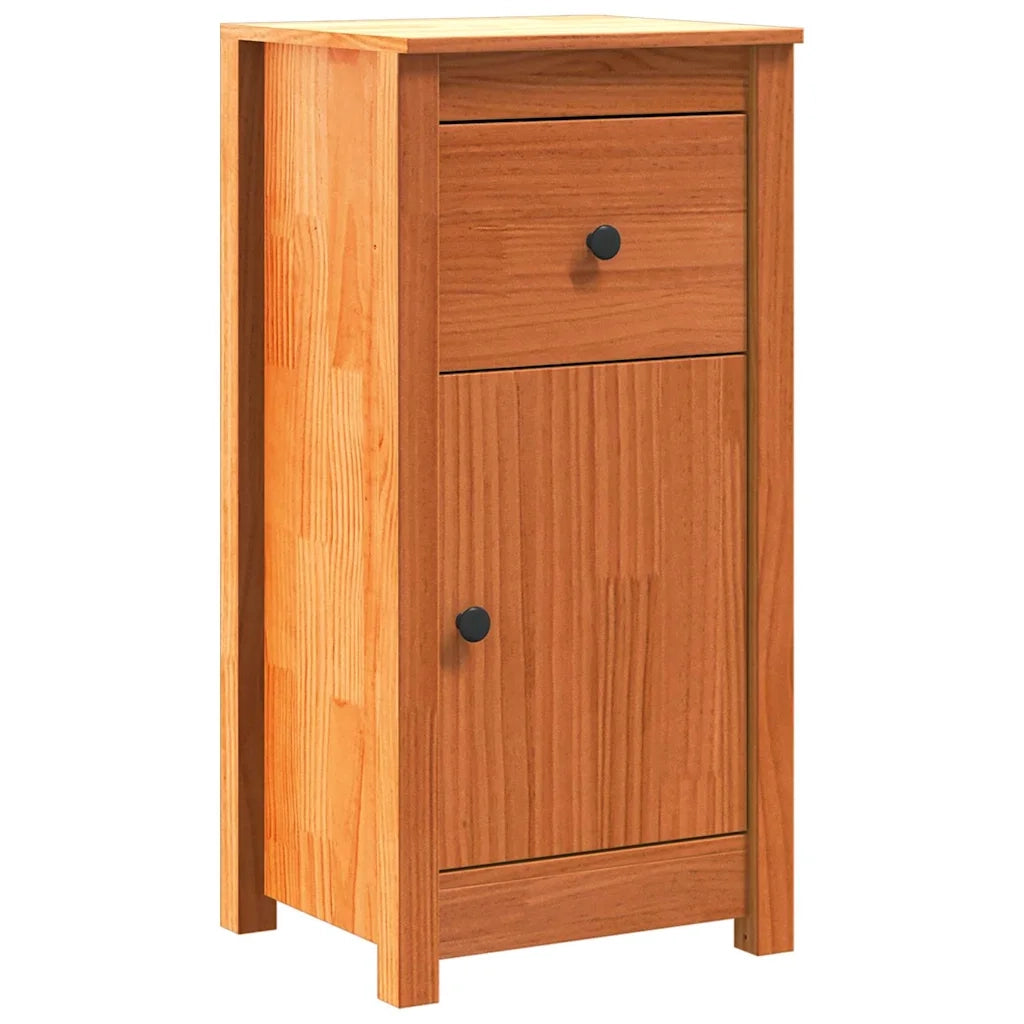 Credenza | Madia | Buffet da pranzo | Armadio da pranzo Marrone cerato 39 x 34,5 x 80 cm Pino massello