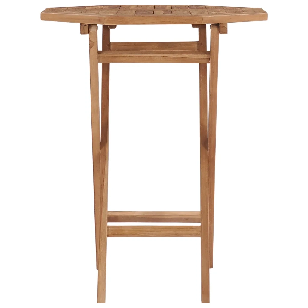Tavolo da Giardino | Tavolino da esterno Pieghevole 60x60x75 cm in Massello di Teak
