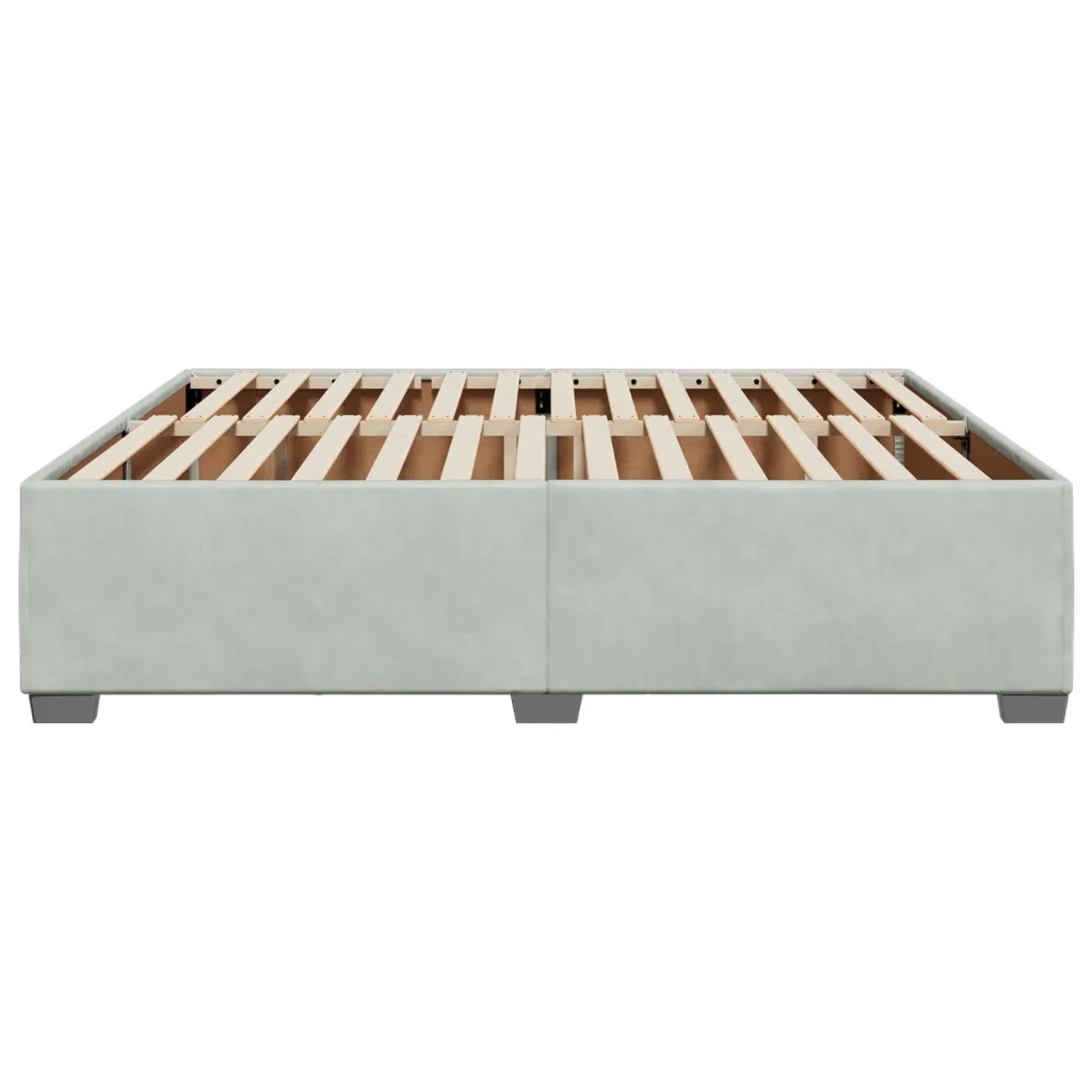Giroletto senza Materasso-Struttura Letto Grigio Chiaro 200x200 cm Velluto 379079