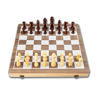 Scacchiera e Dama Magnetica Salvaspazio 2 in 1 da Tavolo 39.8x39.8 cm