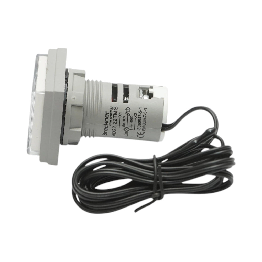 Indicatore digitale di temperatura con sonda LED bianca 220V/380V AC Ø 22mm Breckner Germany
