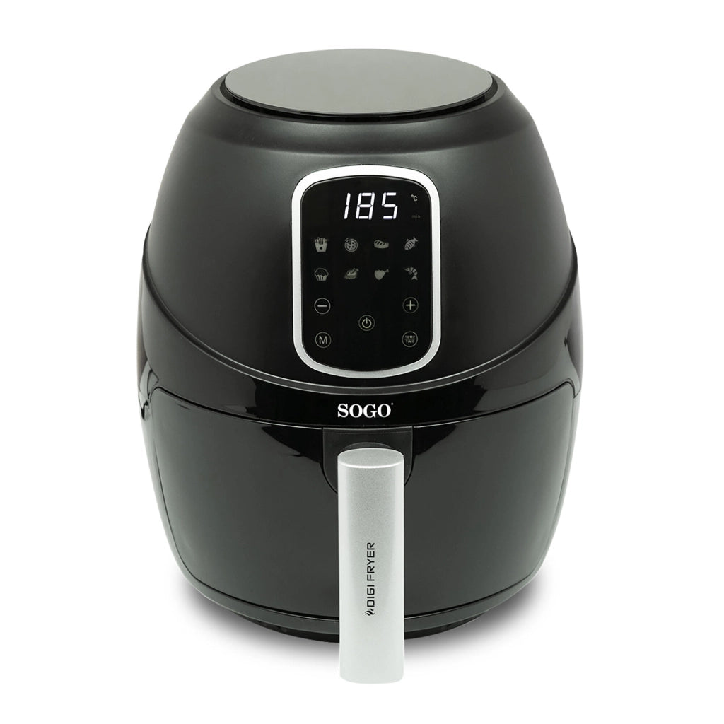 SOGO Friggitrice ad Aria 3.5L 1400W Digitale, Touch, Antiaderente, Timer 60 Min, Cucina Sana con 80% di Grassi in Meno