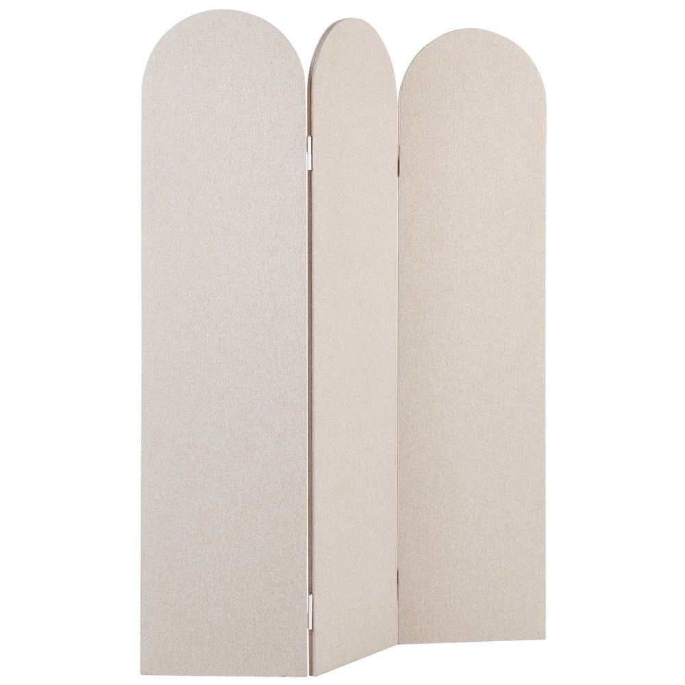 Divisorio pieghevole a 3 pannelli con struttura in acciaio poliestere beige ufficio domestico stile moderno