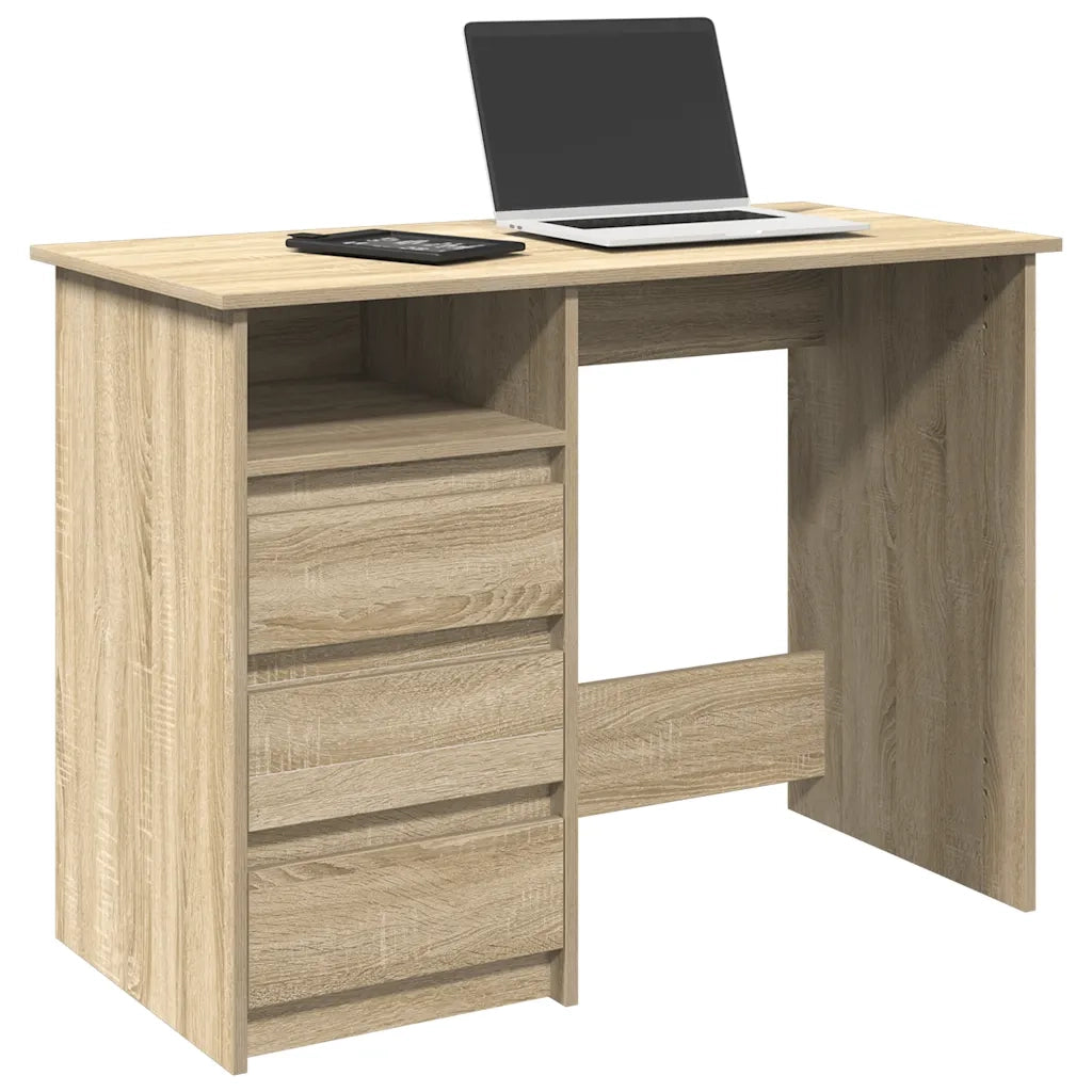 vidaXL Scrivania Rovere Sonoma 102x50x75 cm in Legno Multistrato