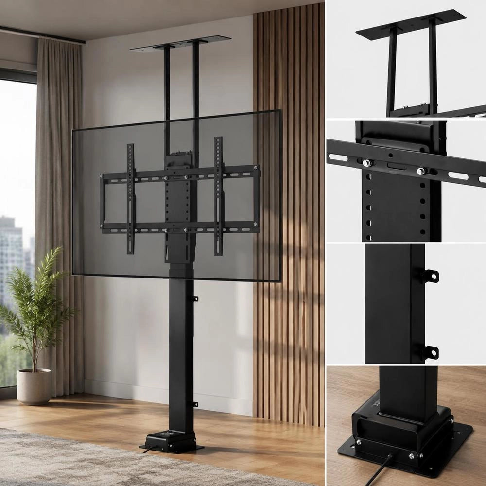Motorized TV Lift Stand, Adjustable Bracket For 813-1178 Mm TVs (54 Kg Load Capacity), Electric TV Mount With Remote Control, TV Stand With Max. VESA 60 X 40 Cm