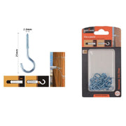 Trade Shop - Set 27 Pezzi Viti Vite A Gancio Ganci 2 X 25 Mm Con Filettatura Per Legno 90735 -