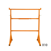 Cavalletti da Lavoro x10 Acciaio Heavy Duty Regolabili Altezza 200kg