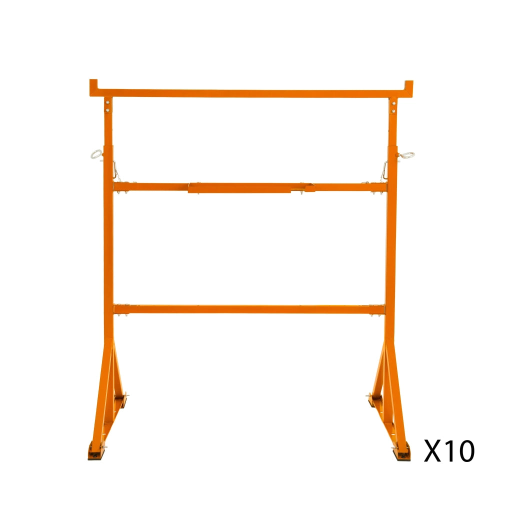 Cavalletti da Lavoro x10 Acciaio Heavy Duty Regolabili Altezza 200kg