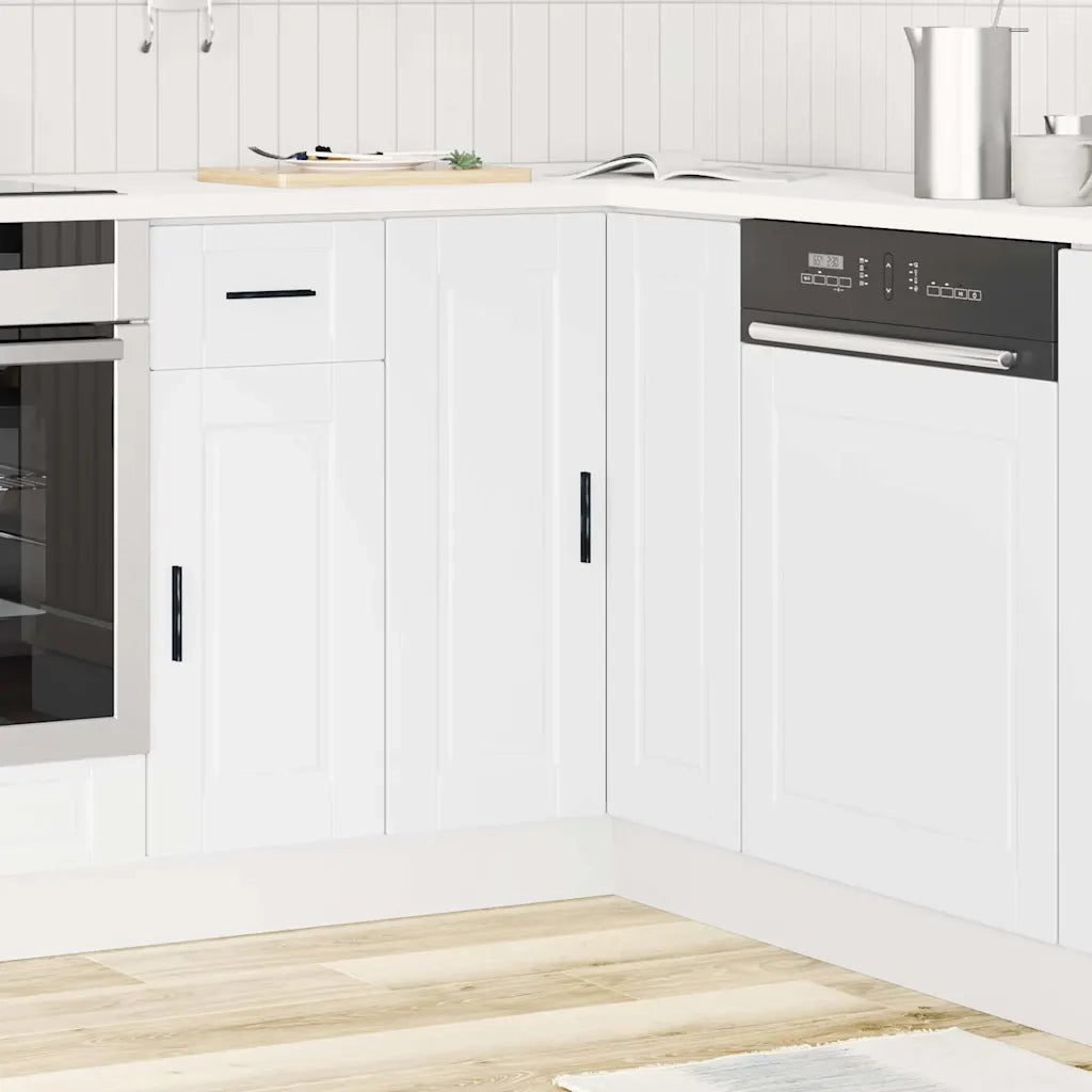 vidaXL Base ad Angolo Cucina Porto Bianco in Legno Multistrato