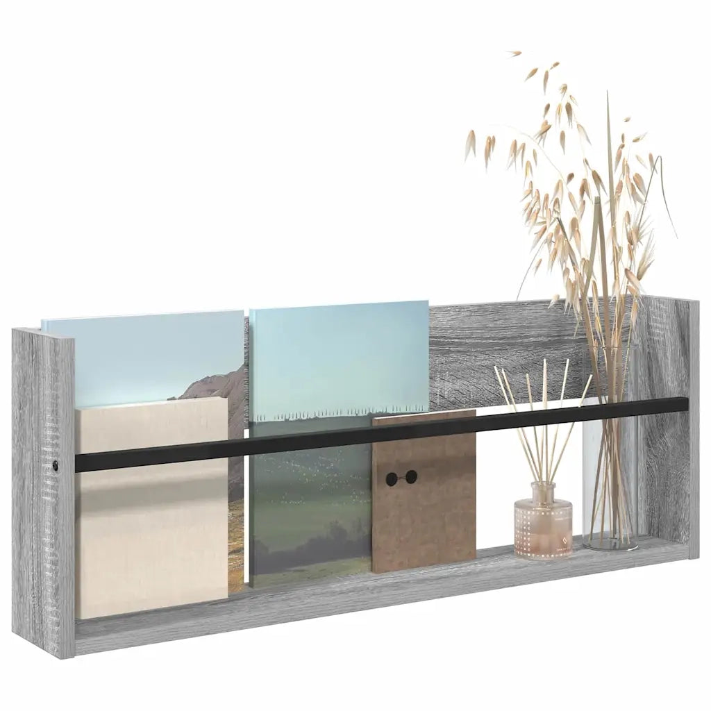 Scaffale per riviste Grigio Sonoma 80 x 12 x 30 cm CFW2900656