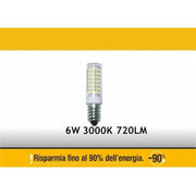 Trade Shop - Lampadina Led E14 6 Watt Toni Luce Naturale 4000k Calda 3000k Fredda 6500k -