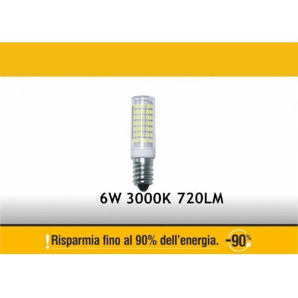 Trade Shop - Lampadina Led E14 6 Watt Toni Luce Naturale 4000k Calda 3000k Fredda 6500k -