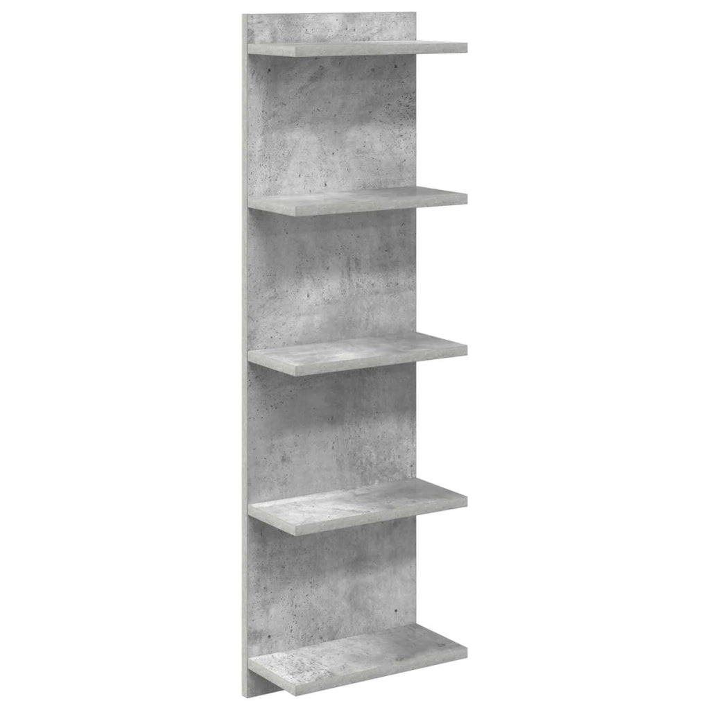 Scaffale da parete Grigio Cemento 30 x 15 x 100 cm 8012402
