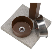 Fontana a Colonna Rubinetto Temporizzato con Base e Vaschetta Abbeveratoio Belfer 42/REX-P Antracite